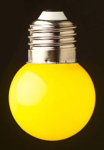 Yellow 24v G45 Colour 1watt  LED Polycarbonate bulb*