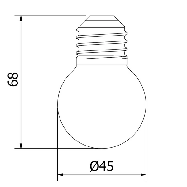 24V G45 Warm White 1watt SMD LED Polycarbonate bulb
