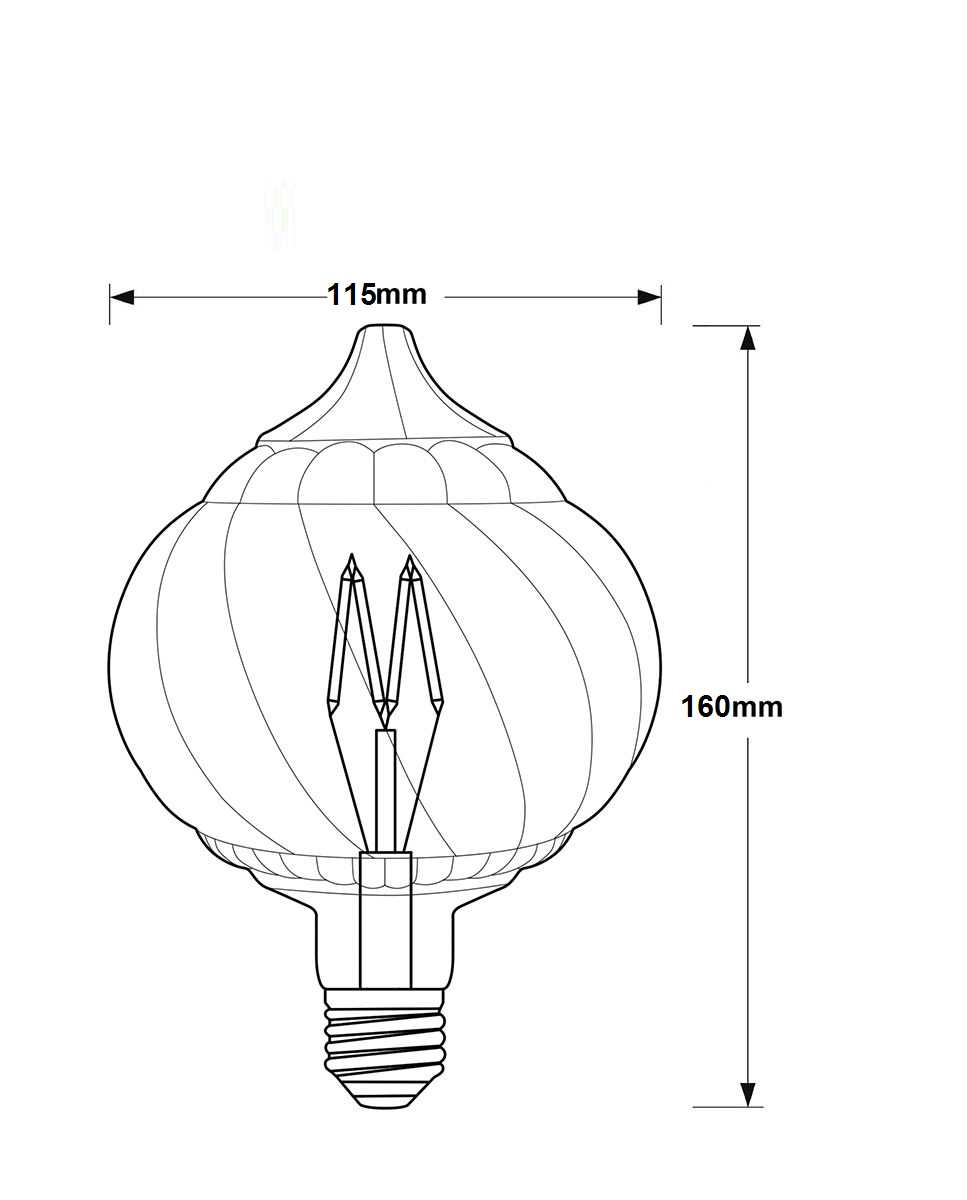 GC115 Vintage LED Filament 4watt E27 – The Festoon Guys