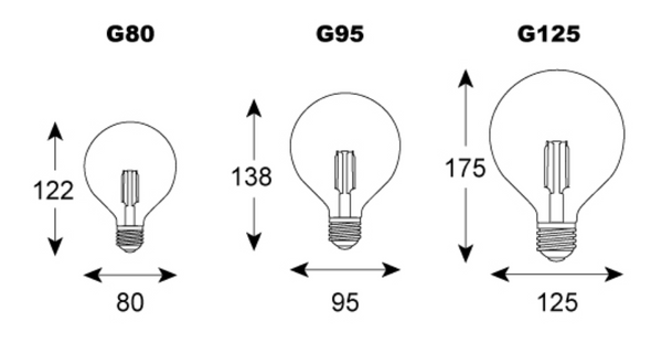 G95 White 4watt LED Bulb
